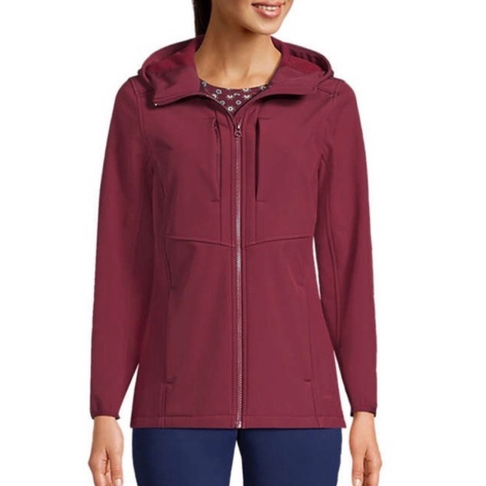 Lands' End Stretch Softshell Fleece Jacket. Size Medium.